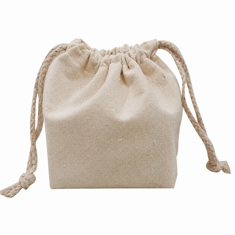 Sacs à cosmétiques portables en toile avec cordon de serrage, pochettes de maquillage souples réutilisables, sacs de rangement de voyage, cadeaux
