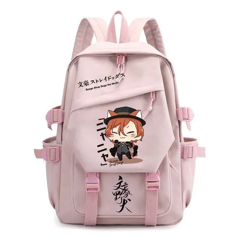 sac à dos anime bungo stray dogs cartoon, cartable pour adolescents, cartable pour hommes et femmes, mode cosplay, ordinateur portable, voyage en plein air, mochila