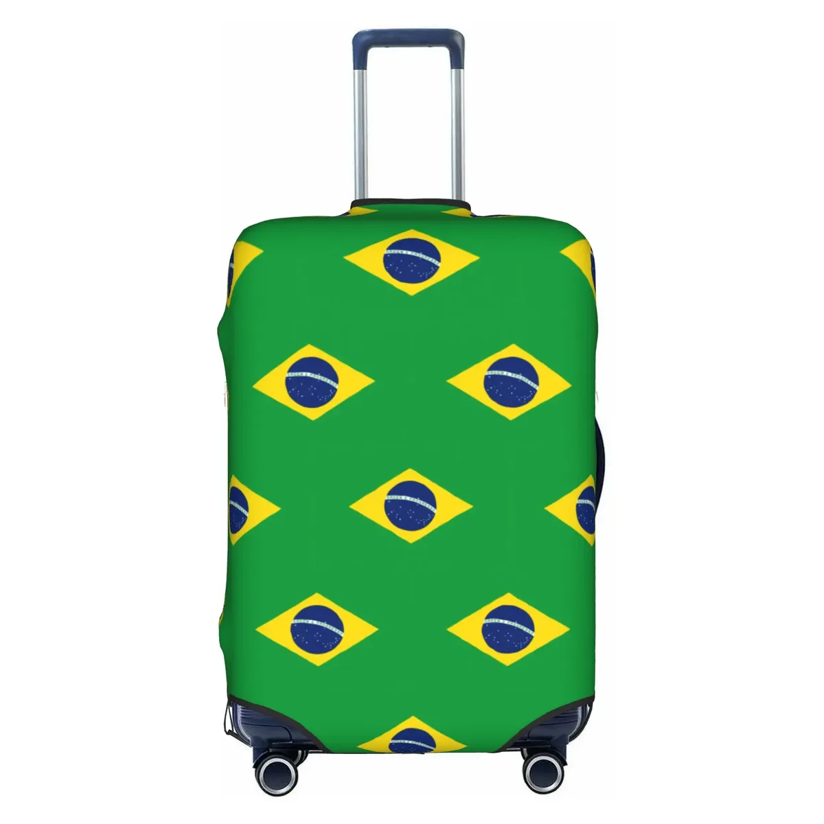 housse de valise avec drapeau du brésil, housse de protection lavable pour bagages de 18 à 32 pouces