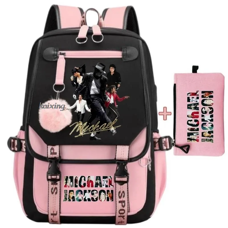 nouveaux sacs à dos king of pop, sac d'école pour garçons et filles, sac à dos pour ordinateur portable, pour adolescents, filles, femmes, imprimé, mochila escolar, cadeau de vacances