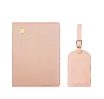ensemble de porte-passeport de voyage avec nom personnalisé, étiquette de bagage en cuir gravée, vente en gros, pendentif d'étiquette de valise, couverture de passeport de luxe, cadeau