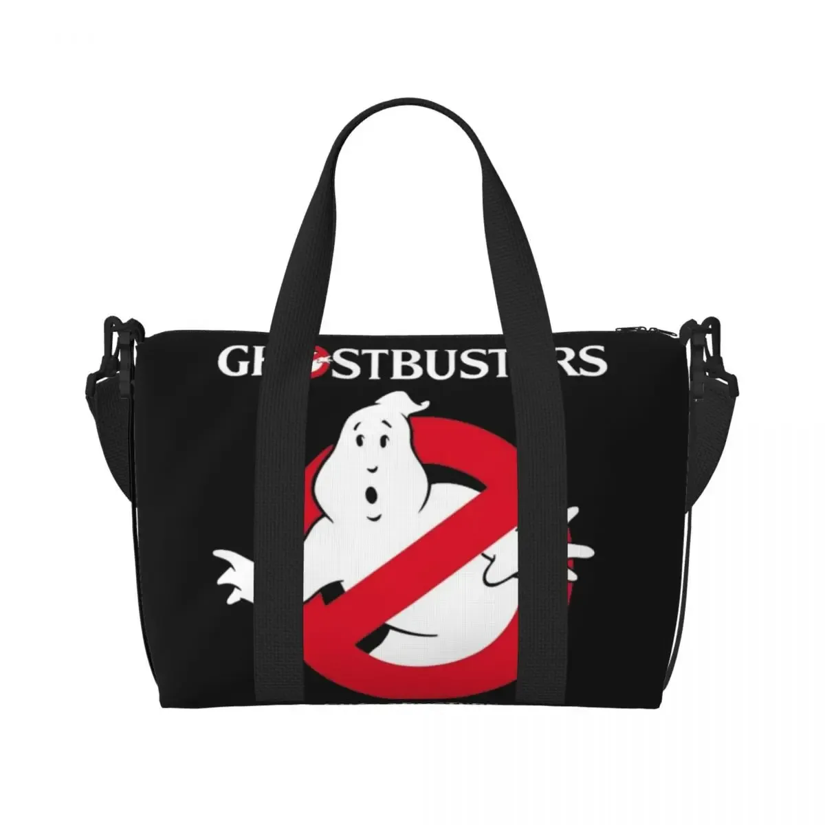 sac fourre-tout avec logo ghostbusters personnalisé pour femme, grande capacité, dessin animé, film de comédie, salle de sport, plage, sacs de voyage