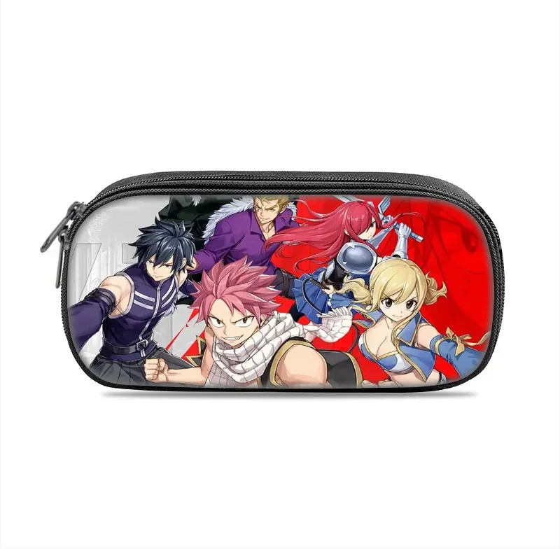 fairy tail – trousse à stylos imprimée de dessins animés, pour étudiants, garçons et filles, nouvelle collection légère, petite, grande capacité, polyvalente