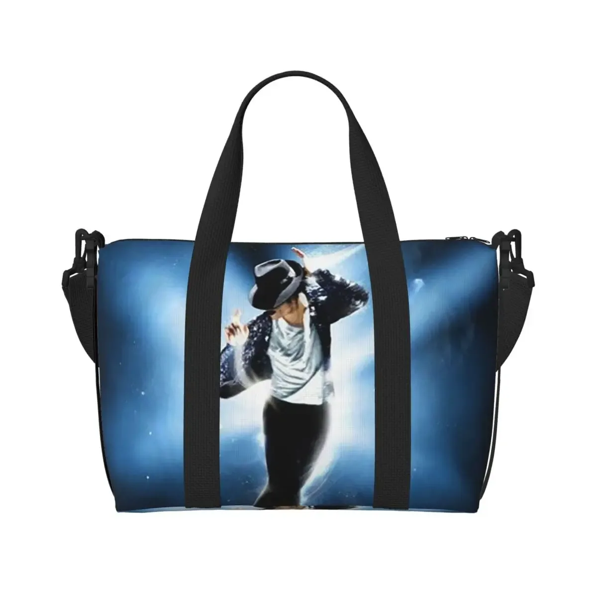 michael jackson musiciens chanteurs danseurs sac de voyage de plage sacs fourre-tout de grande capacité pour le sport femmes shopping sac à bandoulière