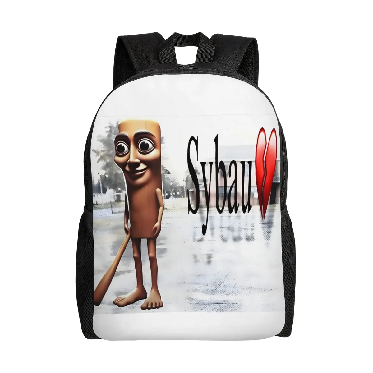 brainrot meme tung tung tung sahur sac à dos de voyage unisexe coloré grande capacité pour lycée sac à dos moderne
