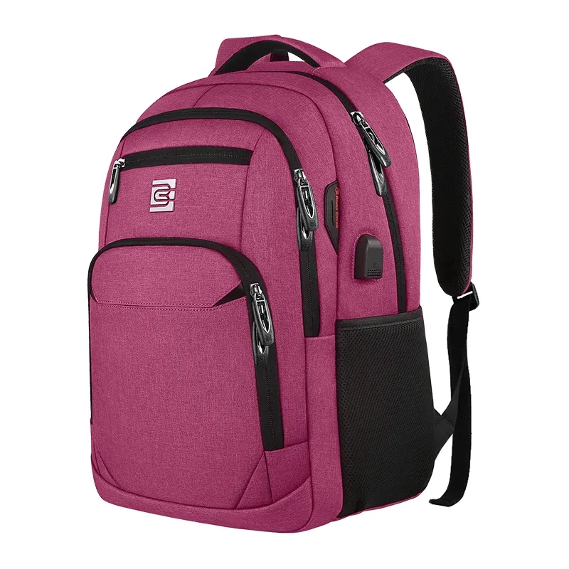 sac à dos pour ordinateur portable avec port de chargement usb, antivol, mince, durable, voyage d'affaires, sac d'école universitaire, femmes et hommes, 15.6 pouces, 17 pouces