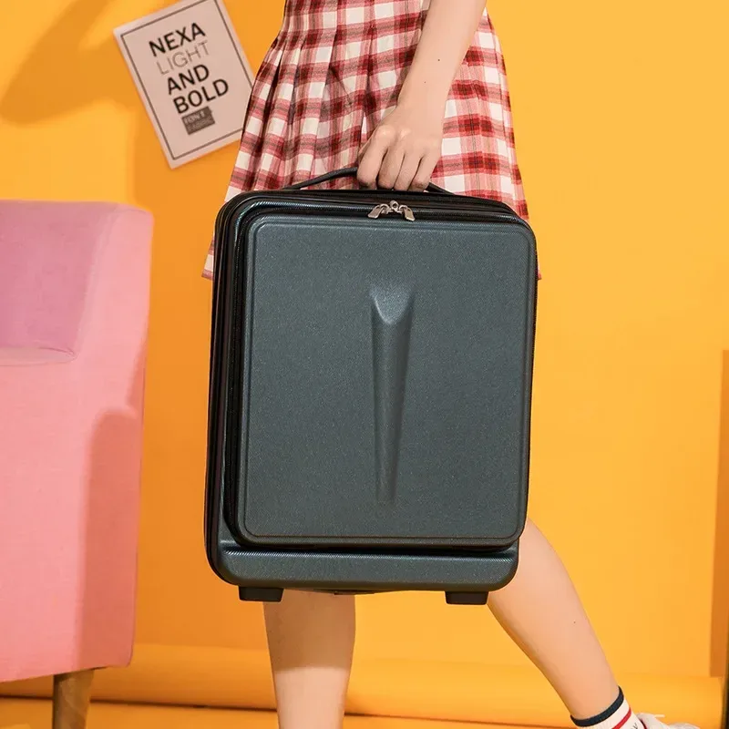 valise à main de voyage portable pour hommes et femmes, petit sac de toilette, trousse de maquillage, bagage de cabine, valise d'affaires pour hommes, 16 po