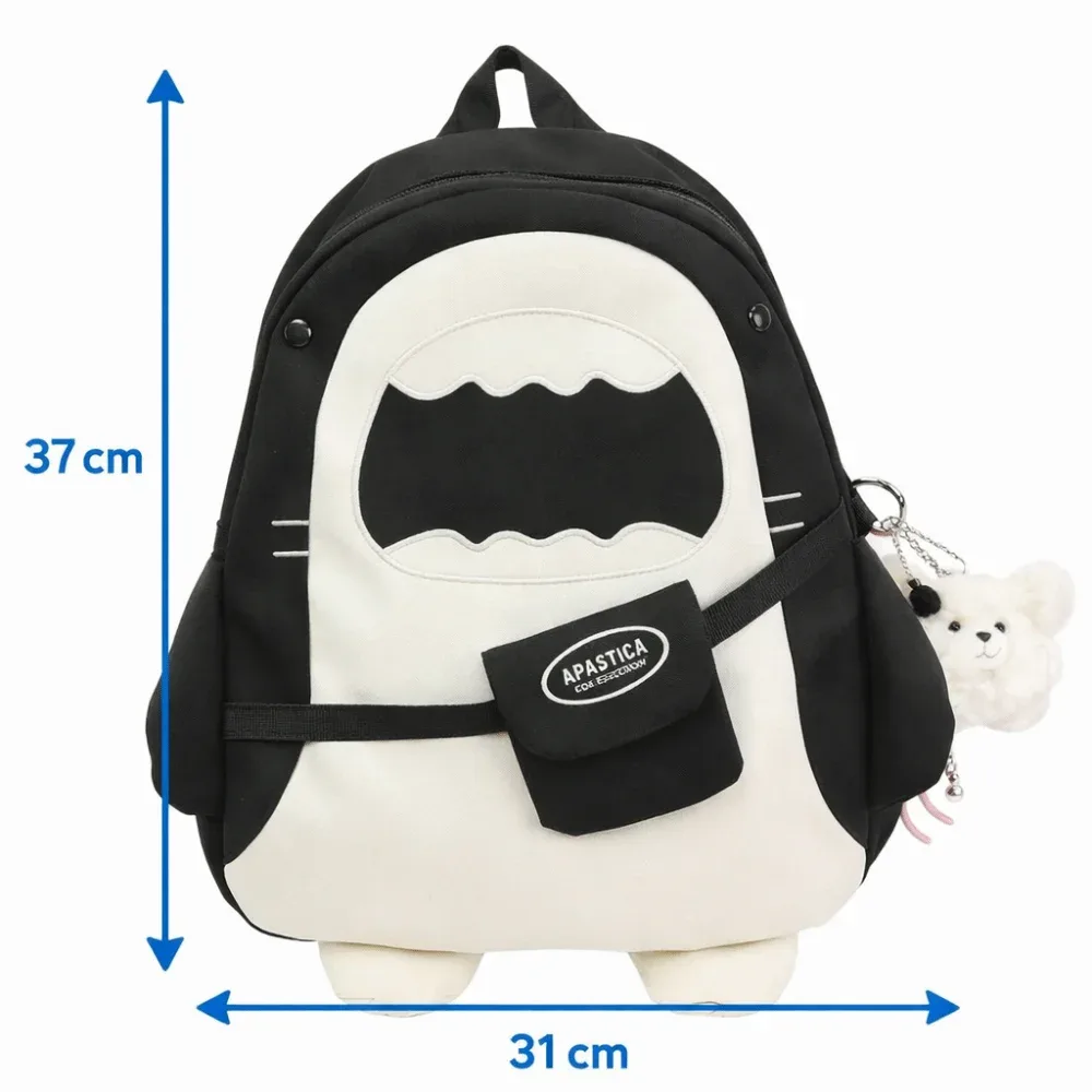 sac à dos de grande capacité pour femmes, sac à dos polyvalent et unique en forme de requin, léger et créatif, pour étudiants, usage quotidien