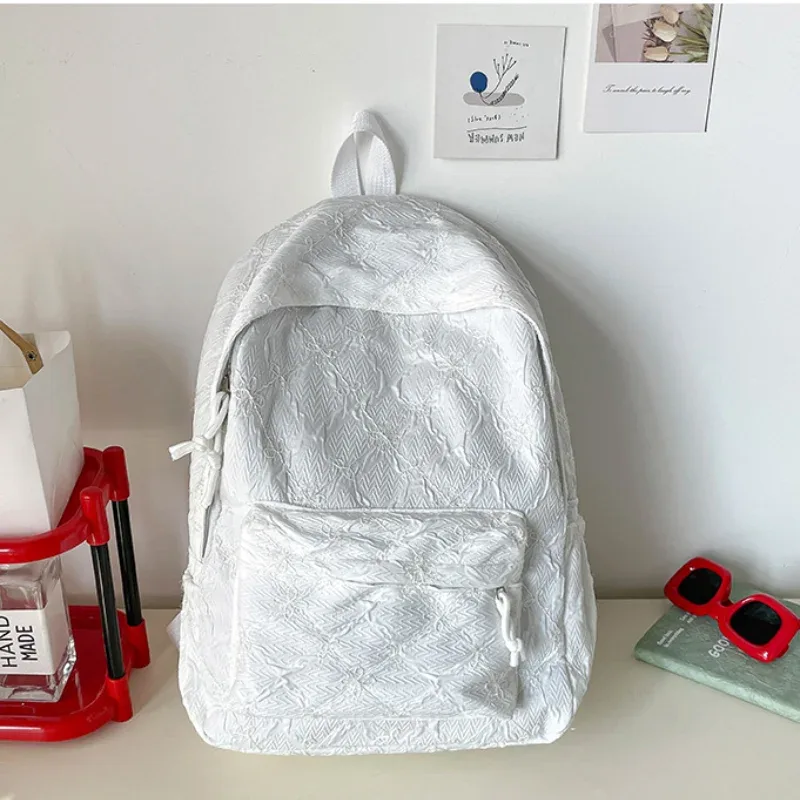 sac à dos coréen léger imprimé nœud, en nylon, grande capacité, pour étudiant, simple, polyvalent, décontracté, pour voyage