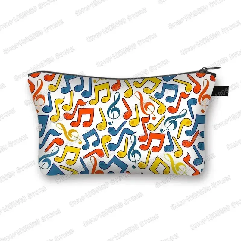 trousse à cosmétiques pour notes de musique pour femmes, sac de maquillage pour piano, jemakeup, sacs de rangement pour femmes pour le voyage, organisateurs de cosmétiques, sac cadeau