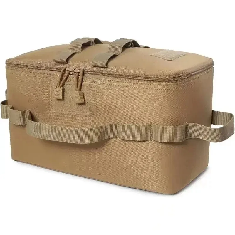 sac de rangement de camping extérieur grande capacité - sac à outils pour piquets de sol avec kit d'ustensiles de pique-nique et organisateur de cartouches de gaz