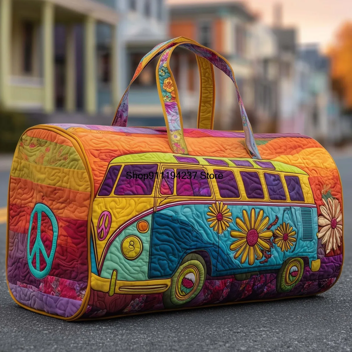 nouveau modèle de sac de voyage matelassé 3d hippie vibe