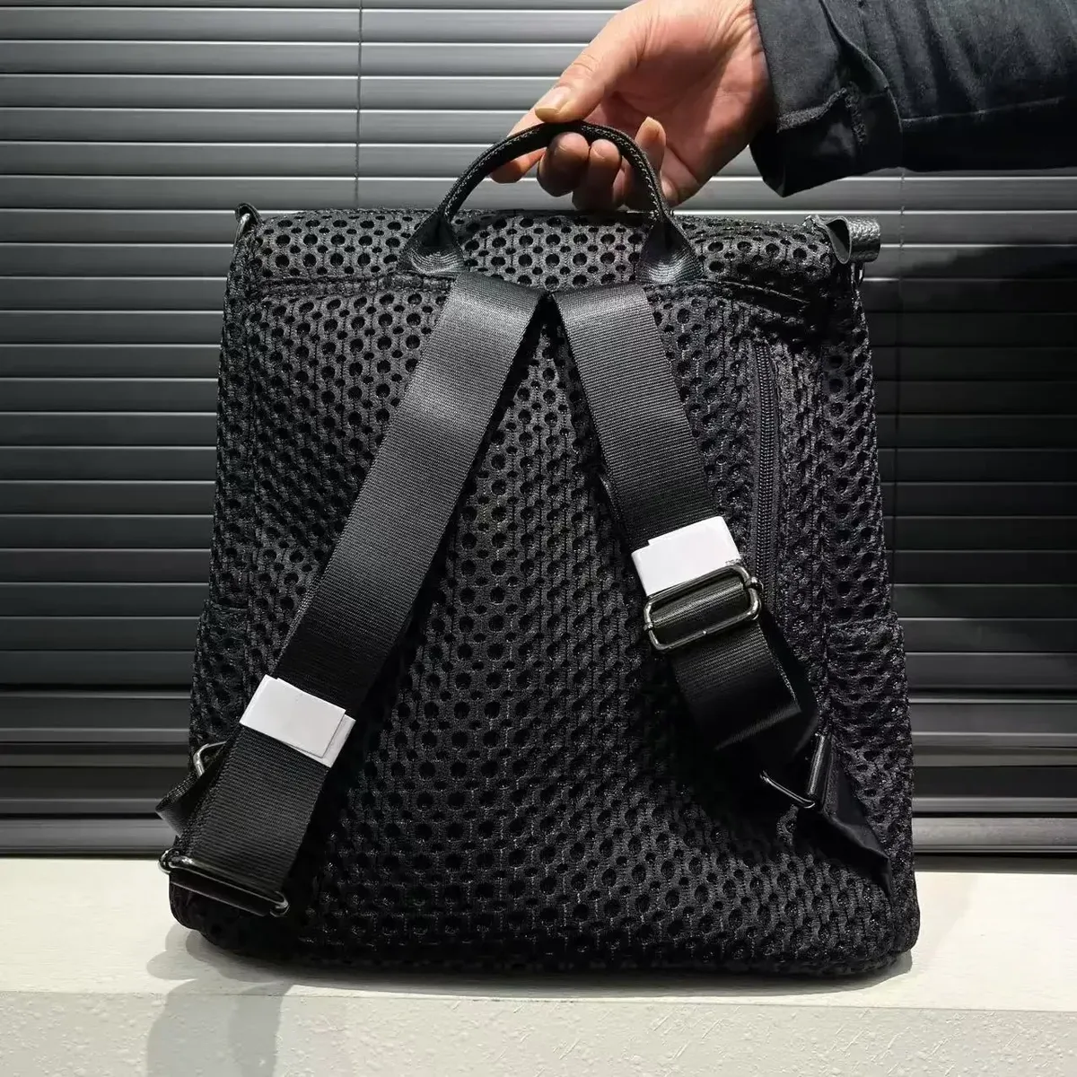 sac à dos cousu rétro à la mode avec sac à bandoulière en maille décontracté de grande capacité adapté aux déplacements quotidiens mochilas rюкзак