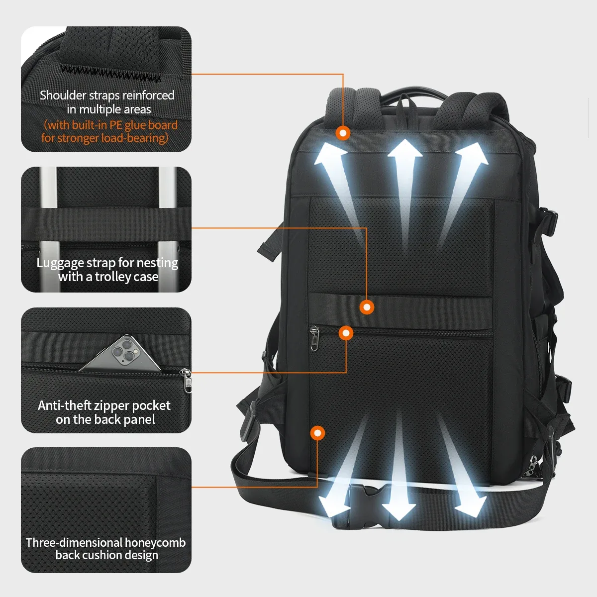 tigernu sacs à dos hommes appareil photo sac à dos 14 15.6 pouces sacs à dos pour ordinateur portable drone paquet couverture étanche voyage sac à dos sacs sac à dos