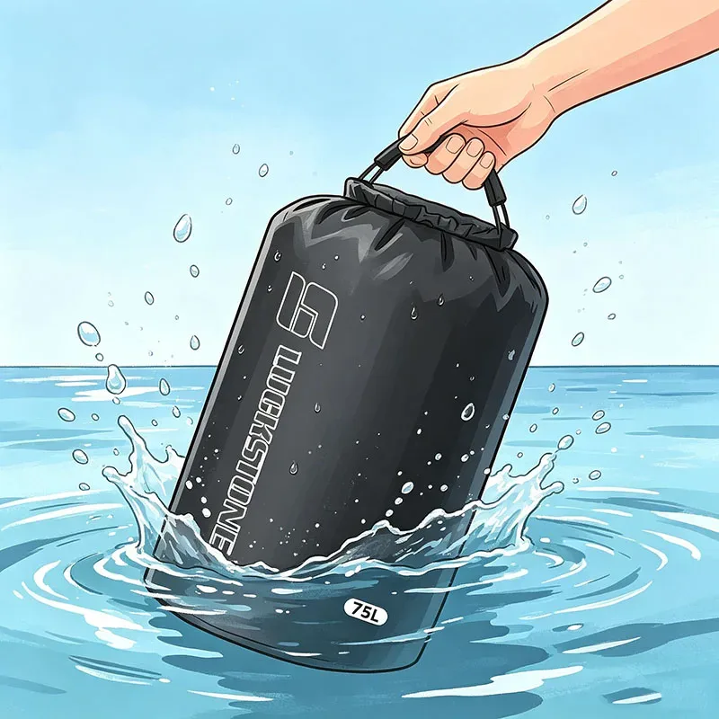 sac étanche ultraléger pour activités nautiques, séparation eau-terre, sac de rangement pour équipement de natation, bateau, kayak, canoë 3l-15l-75l