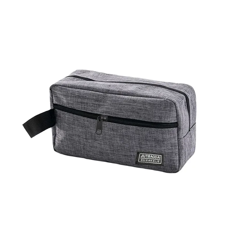 trousse de toilette suspendue de grande capacité, sac à cosmétiques de voyage portable étanche gris pour hommes et femmes, organisateur de rangement de salle de bain