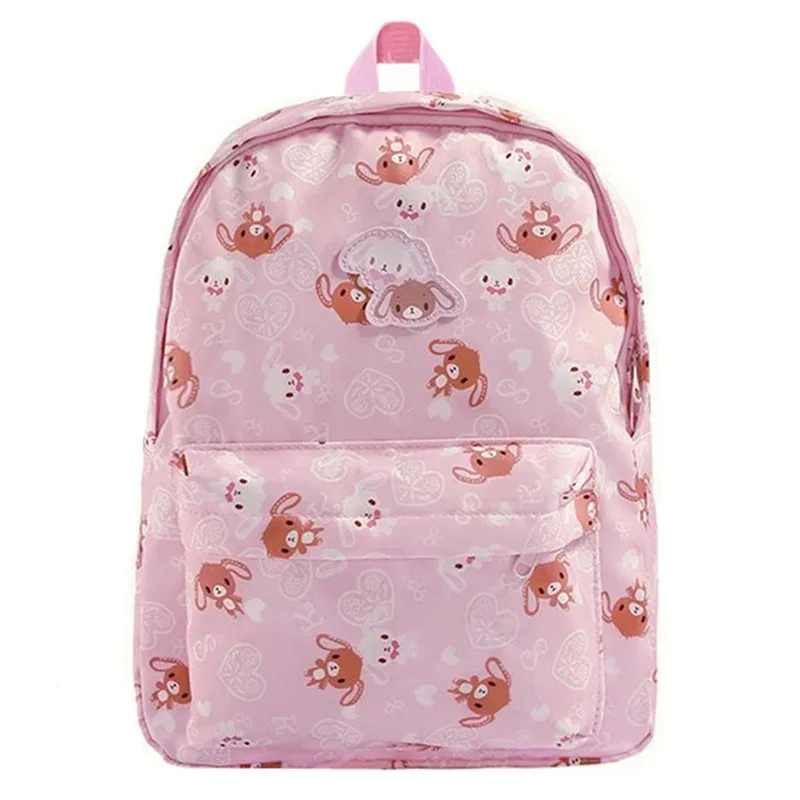 Sac à dos Sugarbunny Cartoon Bunny pour filles, sacs d'école Kawaii, sac à dos rose, mignon