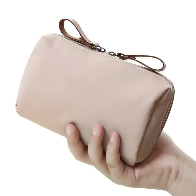 nouvelle trousse de maquillage de luxe 2026 pour femme, couleur unie, style coréen, pochette de toilette imperméable, organisateur de maquillage