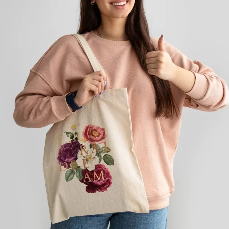 polarshe 10 pièces sacs fourre-tout personnalisés femmes sacs à main de créateur shopping sacs en toile sac à bandoulière décontracté pour voyage, mariages, cadeaux