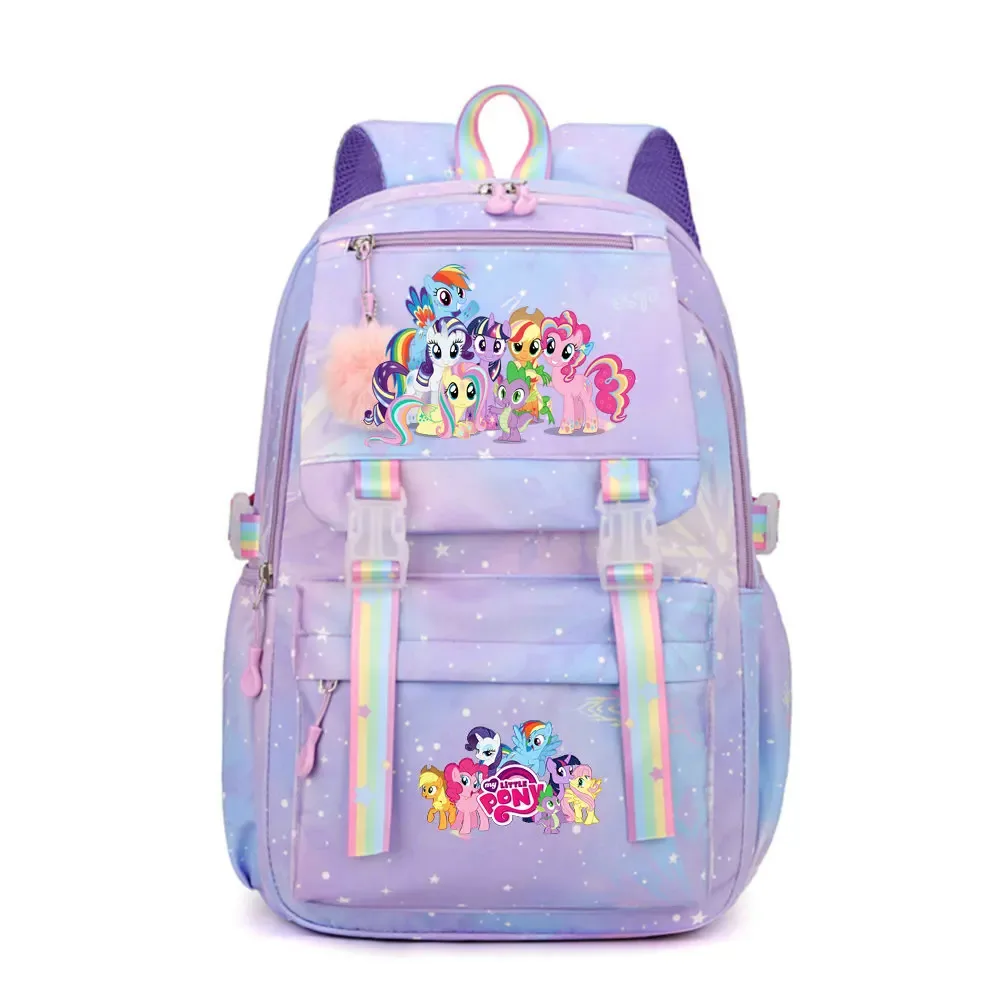 my little pony sac à dos imperméable de grande capacité pour femmes et filles, sac à dos léger pour l'école, sac à dos de voyage décontracté