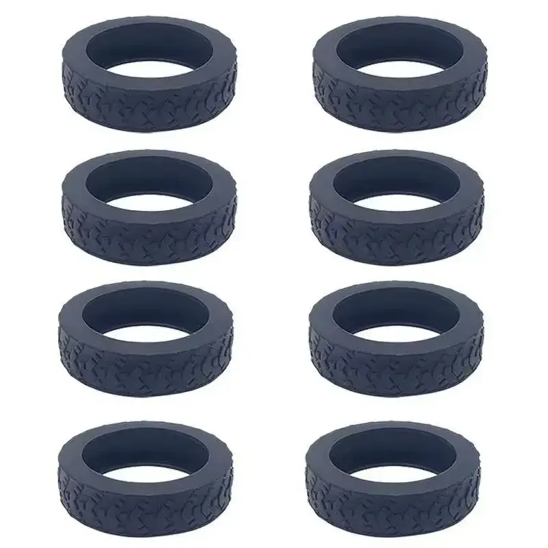 8 protections de roulettes de valise en silicone, épaisses, antidérapantes, résistantes à l'usure, réduisant le bruit