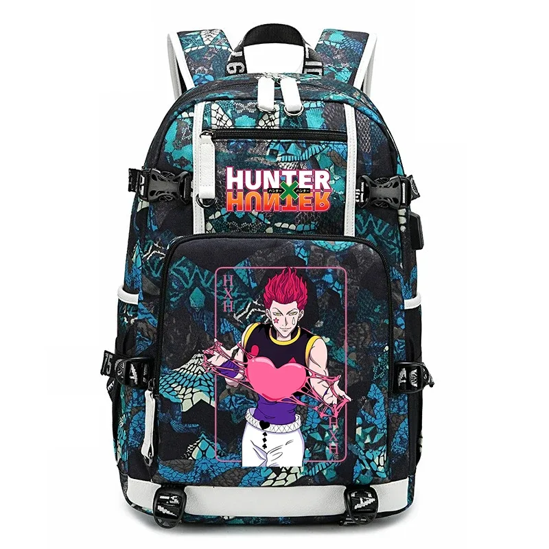 sac à dos imprimé hunter x hunter, grande capacité, pour étudiants, enfants, adolescents, voyage scolaire, sac à dos de voyage