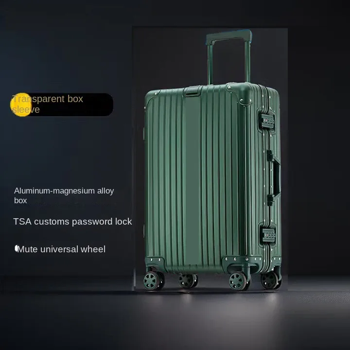 valise de voyage épaisse tout en aluminium de grande capacité de 32 pouces, cabine de voyage, valise en métal de 20 à 32 pouces, serrure douanière tsa