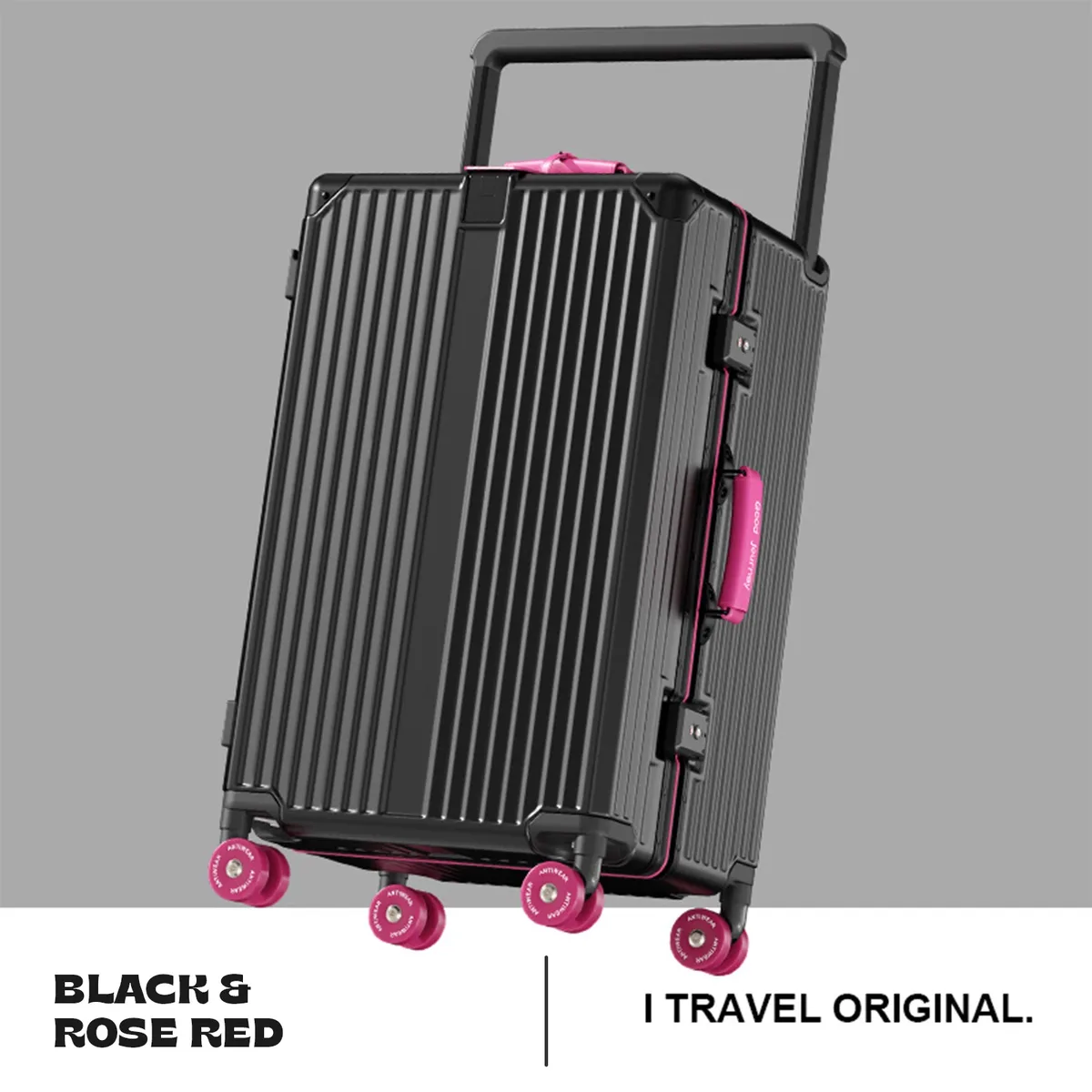 valise trolley rigide grande capacité aiweiny avec serrure tsa 3/7 séparables, roues silencieuses détachables et poignée télescopique large pour voyage