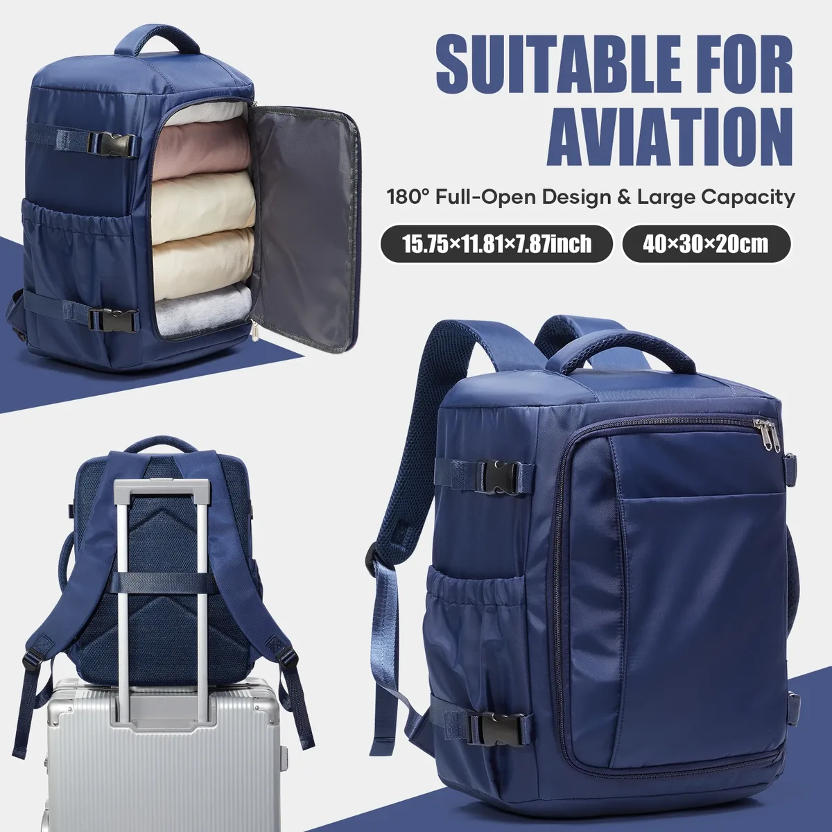 bagage cabine ryanair 40x30x20, sac sous siège, nouveau sac à dos de voyage easyjet pour hommes et femmes, sac d'école, sacoche pour ordinateur portable 15,6 pouces