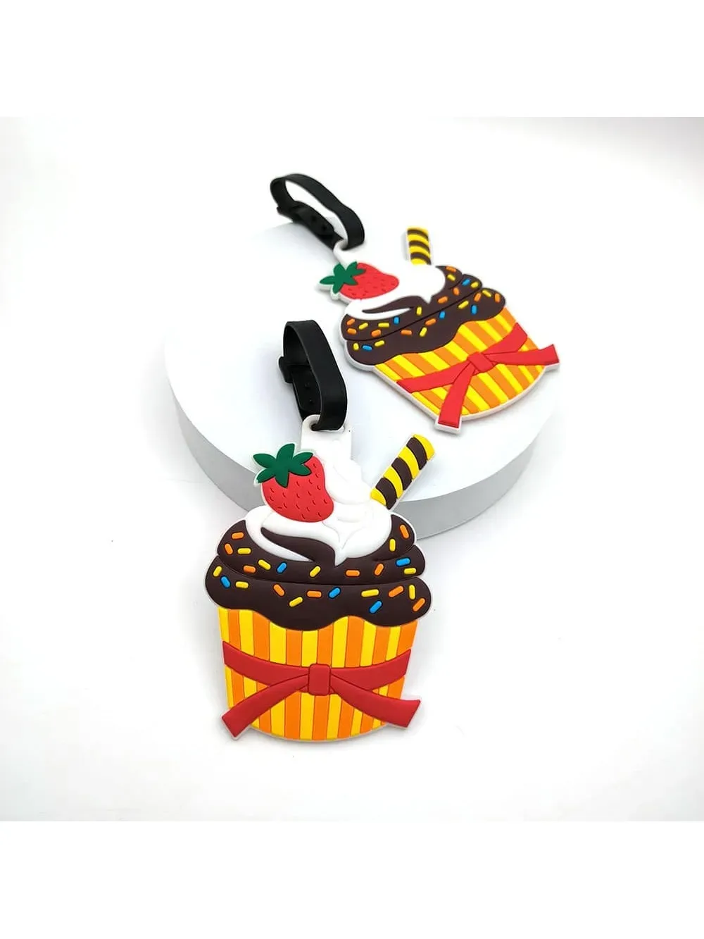 étiquettes de bagages pour valise, 1 pièce, accessoires de voyage, étiquette de bagage de dessin animé mignon, valise en plastique silicone, porte-adresse d'identification, couverture de carte