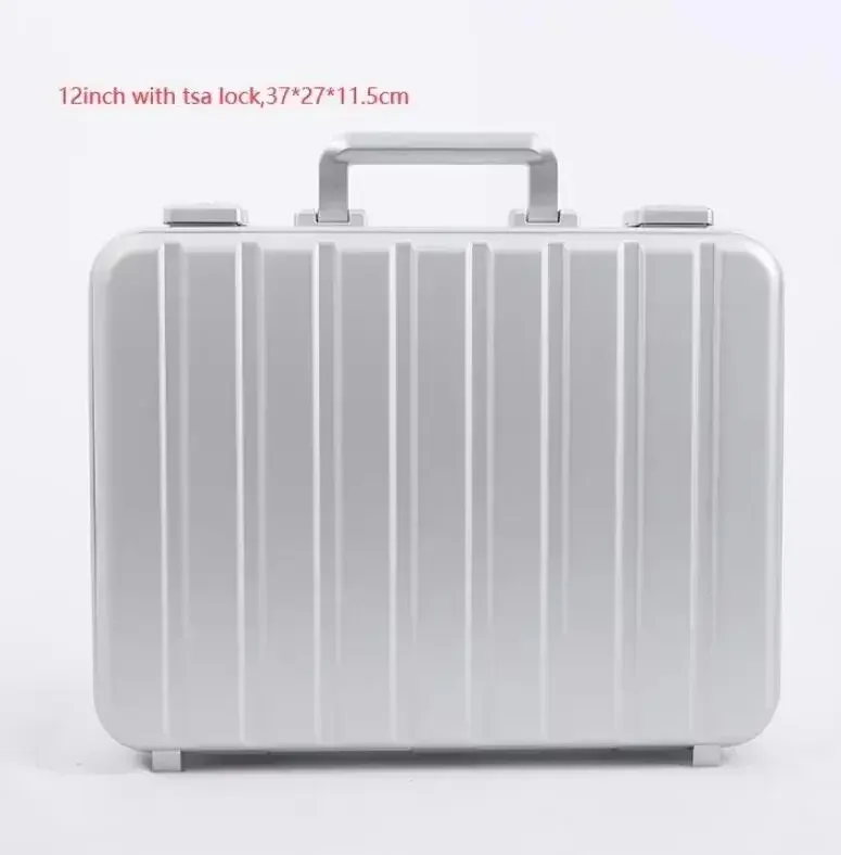 100% nouvelle mallette en aluminium boîte à outils étui pour ordinateur portable boîte d'affaires pour ordinateur portable avec serrure