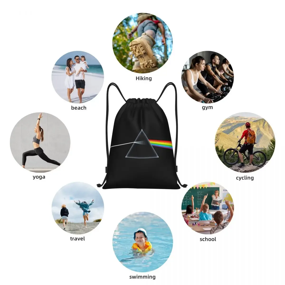 singer love pink band floyd sacs à dos décontractés avec cordon de serrage, sac de sport, sacs à livres pour voyage et école