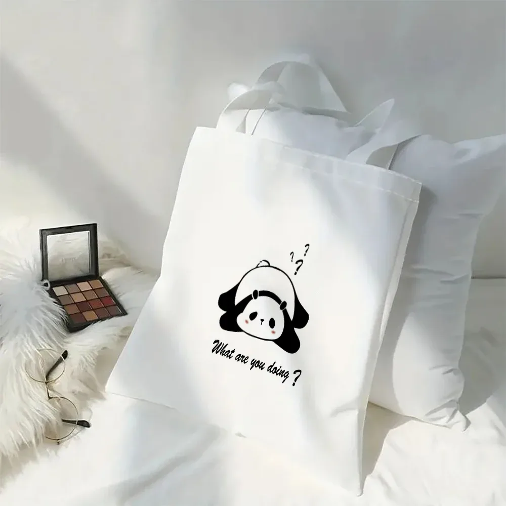 sac fourre-tout grande capacité avec animaux de dessin animé kawaii chic, chat, papillon, panda, sac à bandoulière élégant pour femmes