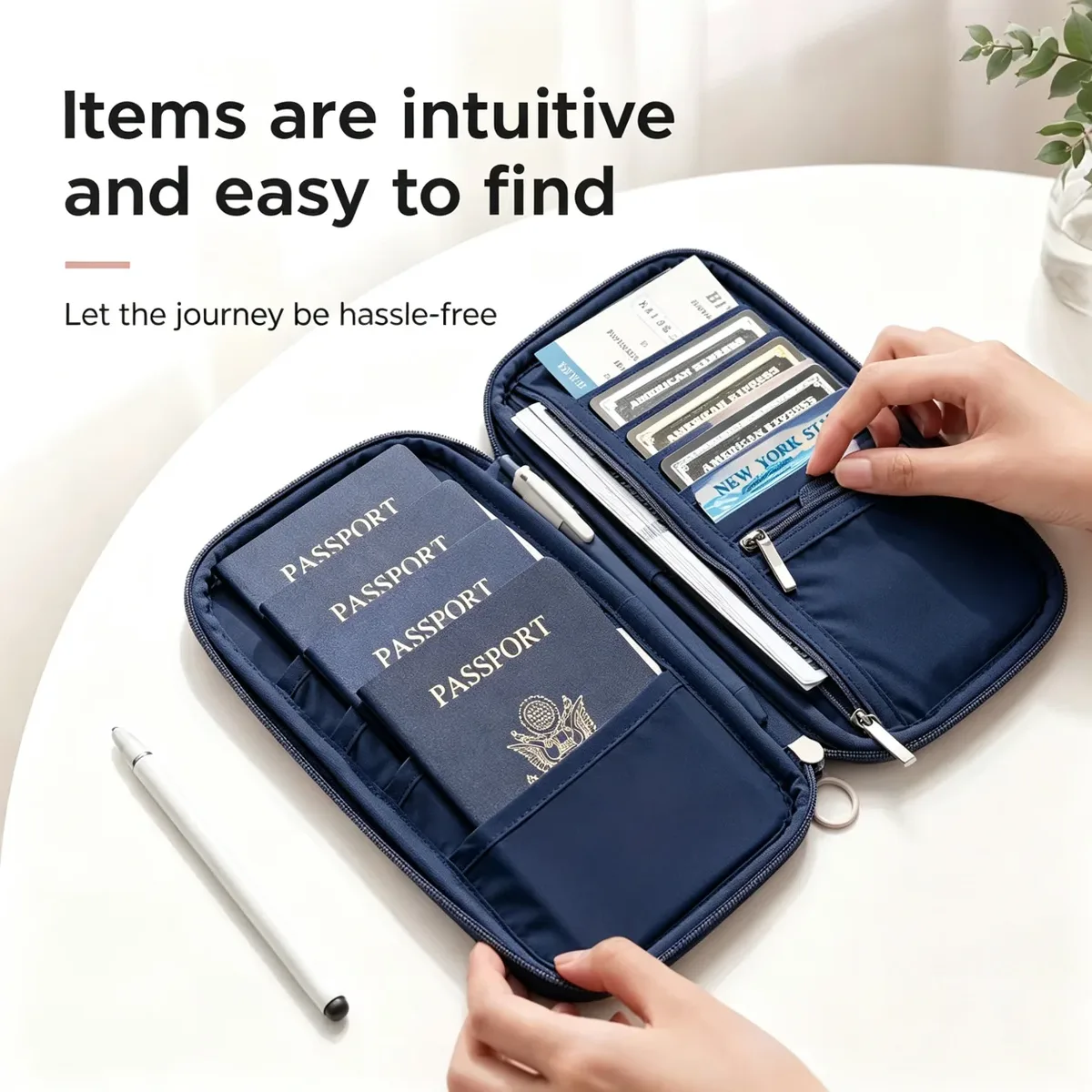 porte-passeport bloquant rfid, portefeuille de voyage, durable, antivol, fentes pour cartes, étui de protection, organisateur de voyage pour femmes et hommes