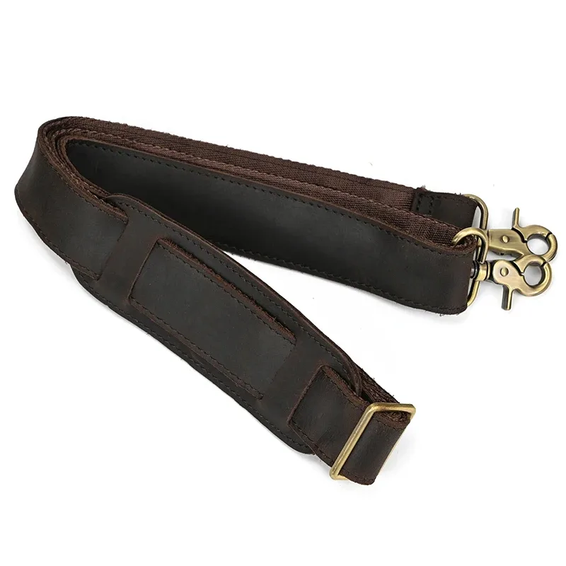 sangle en cuir vintage pour sac à bandoulière, longue sangle réglable pour sacs messager, sangle de sac pour hommes