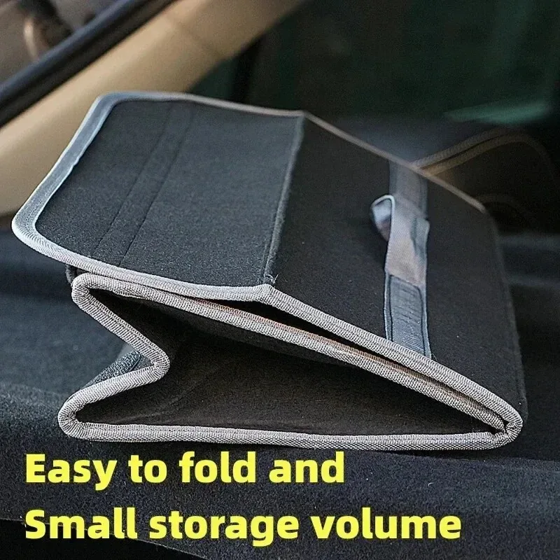 sac de rangement en feutre pour coffre de voiture, en tissu non tissé, pliable, organisateur portable avec poignée, résistant à l'usure, boîte de rangement universelle pour voiture