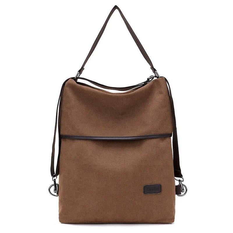 sac à dos en toile multifonctionnel pour femmes, sac de voyage multi-poches, sac d'école pour adolescentes