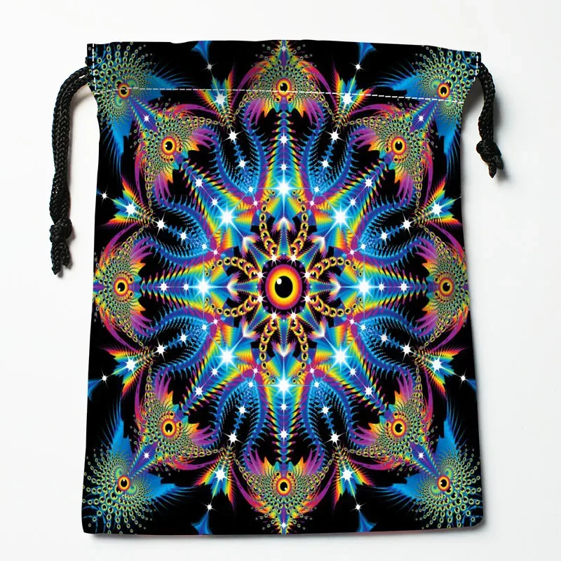 sacs à main à motif de mandala personnalisé, sacoches cadeaux imprimés, poudres de voyage, rangement de vêtements, trousse de maquillage, 18x22cm