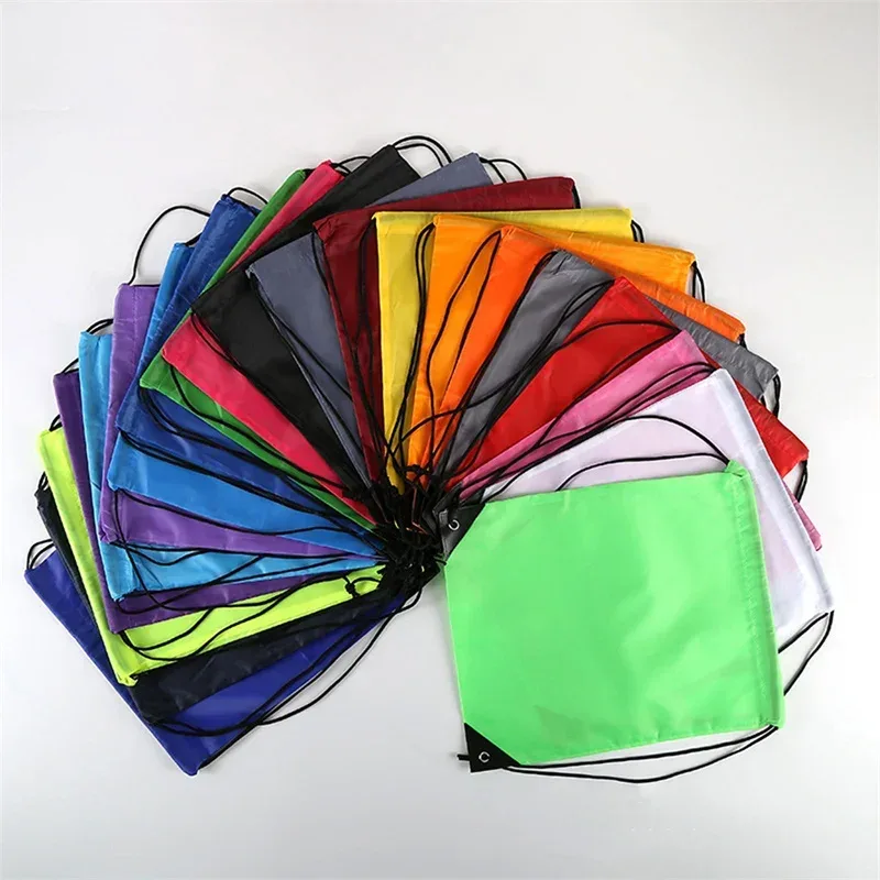1pc sac à dos à cordon avec bande réfléchissante chaîne sac à dos cinch sacs sac en vrac pour l'école yoga sport gymnase voyage