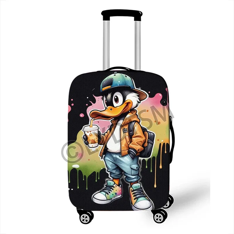 housse de bagage à motif de canard animal mignon de 18 à 30 pouces pour valise de voyage boîtier de chariot housse de protection pour valise