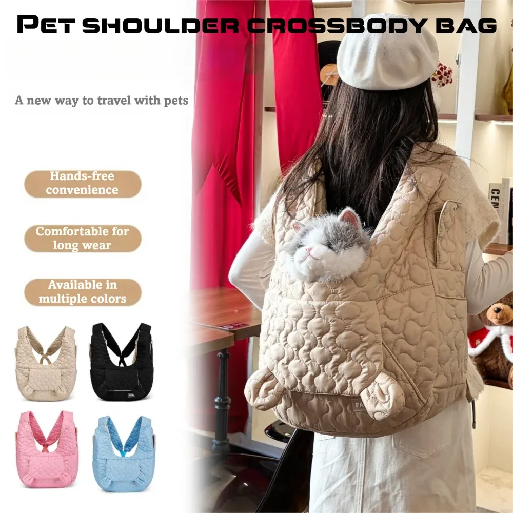 sac de transport portable pour chien de haute qualité, grande capacité, imperméable, sac à dos pour chat, sac de poitrine durable résistant au vent pour animaux de compagnie, utilisation en extérieur
