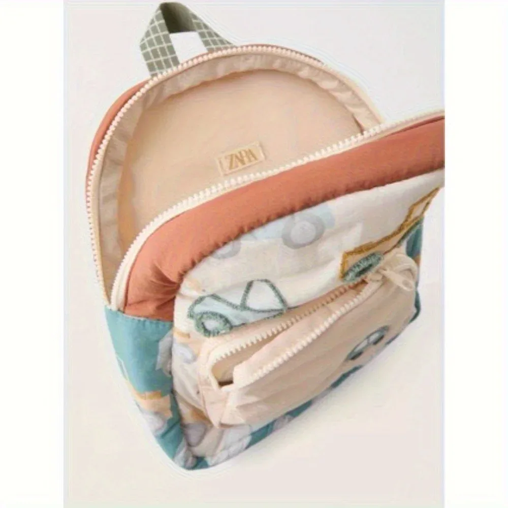 sac à dos brodé de voiture personnalisé pour enfants, sac d'école doux et léger pour tout-petits, sac préscolaire réglable pour garçons et filles