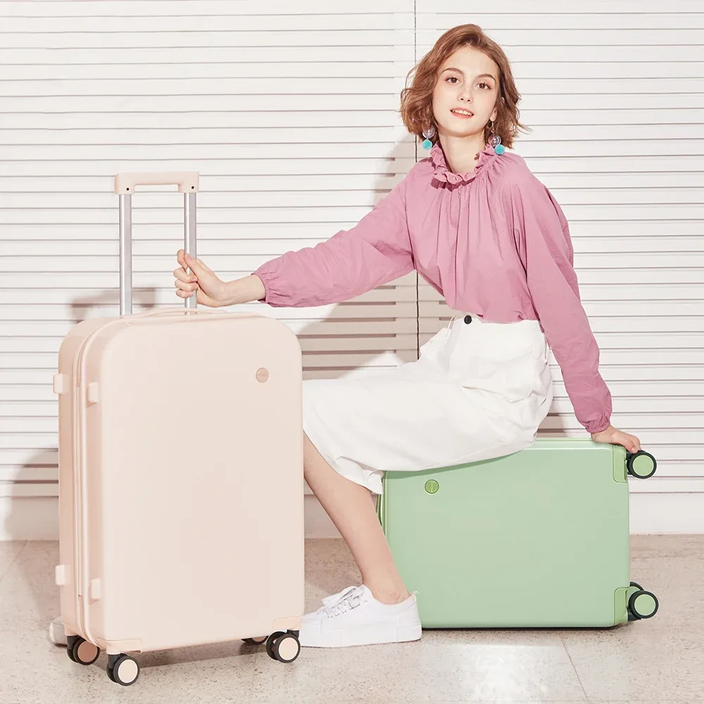 mixi design puristique bagages de voyage roue roulante rigide femmes valise hommes boîtier de chariot 16 20 continuer/grand 22 24 26 28 pouces