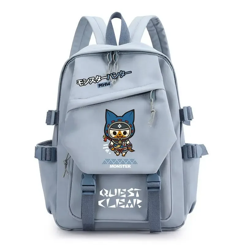 sac à dos monster hunter wilds felyne rathian, sac à dos à bandoulière, sac d'école pour étudiants, sac à dos tendance, sac de voyage