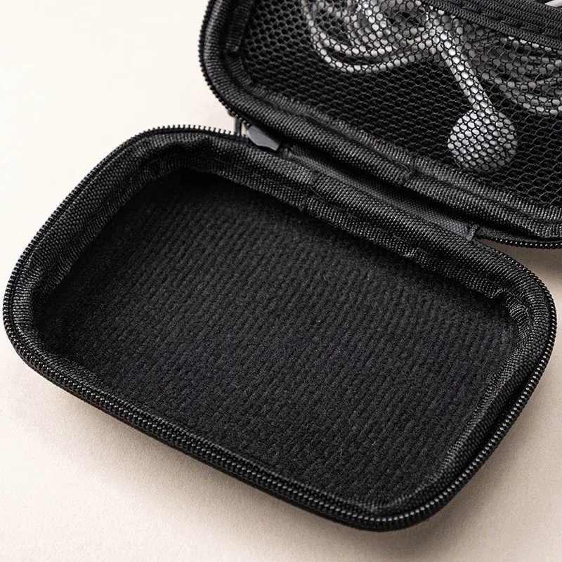 mini sac de rangement de produits numériques gris, casque portable, câble de données usb, chargeur, étui de rangement en u stick, étui de protection antichoc