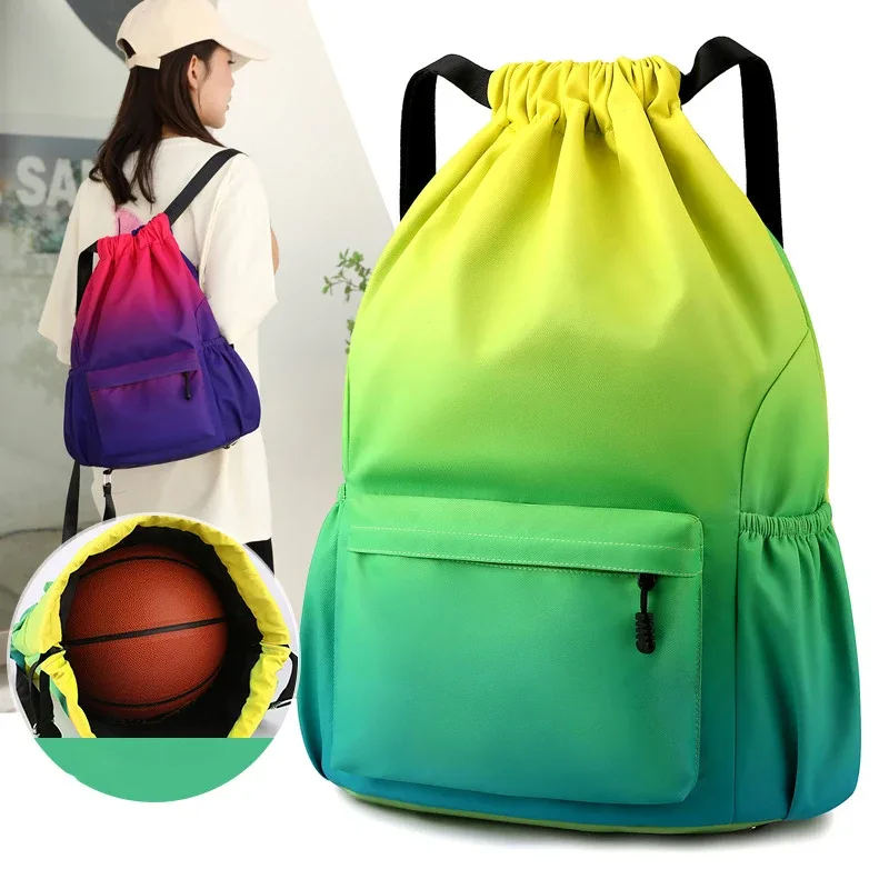 Sangle poche cordon sac à dos sac étanche grande capacité sacs à dos colorés Sports de plein air Fitness sac de voyage livraison directe