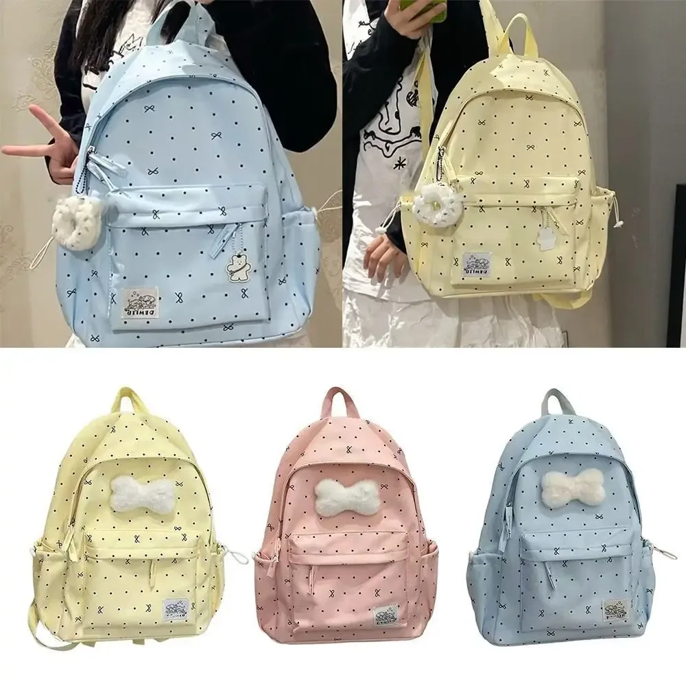 nouveau sac à dos à nœud de grande capacité, ultra-léger et respirant pour filles, sacs à livres en nylon pour étudiants