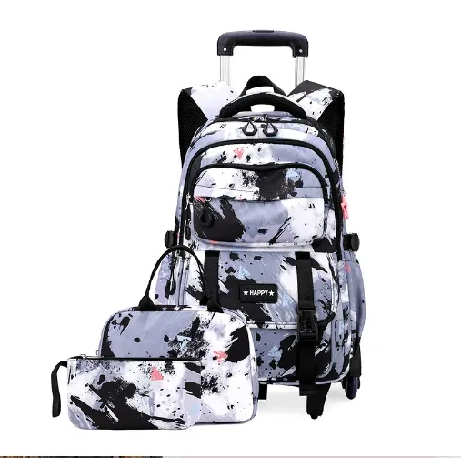 sac à roulettes d'école pour adolescentes, sac à roulettes d'école pour filles, ensemble de sac à dos à roulettes, sac de voyage à roulettes sur roulettes