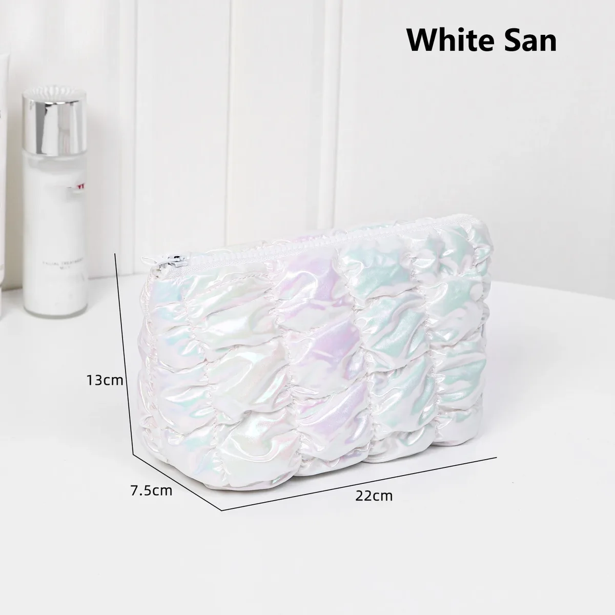 sac de rangement de maquillage rose pour femmes, sac à main organisateur de voyage, pochette de toilette et de cosmétiques, grille à bulles, pochette de luxe pour dames