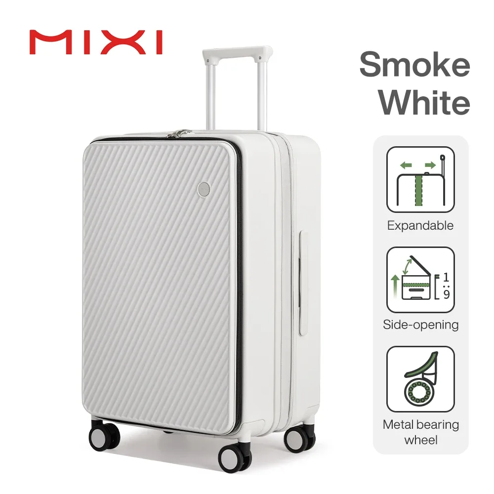 mixi extensible bagage à main pc valise à coque rigide ouverture supérieure valises de voyage roulantes avec roues spinner serrure tsa m9296